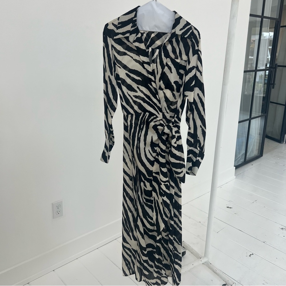 Animari zebra wrap dress